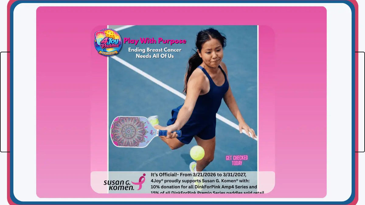 4Joy® Renews Susan G. Komen® Partnership to Fight Breast Cancer - 4Joy Paddles