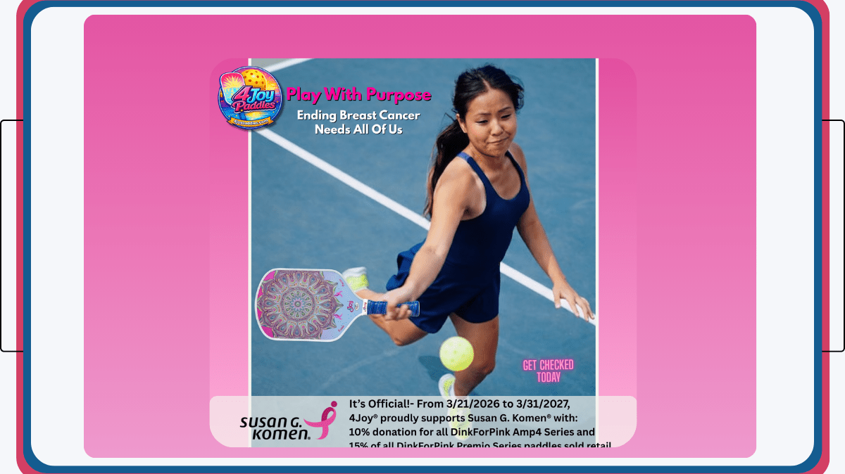 4Joy® Renews Susan G. Komen® Partnership to Fight Breast Cancer - 4Joy Paddles