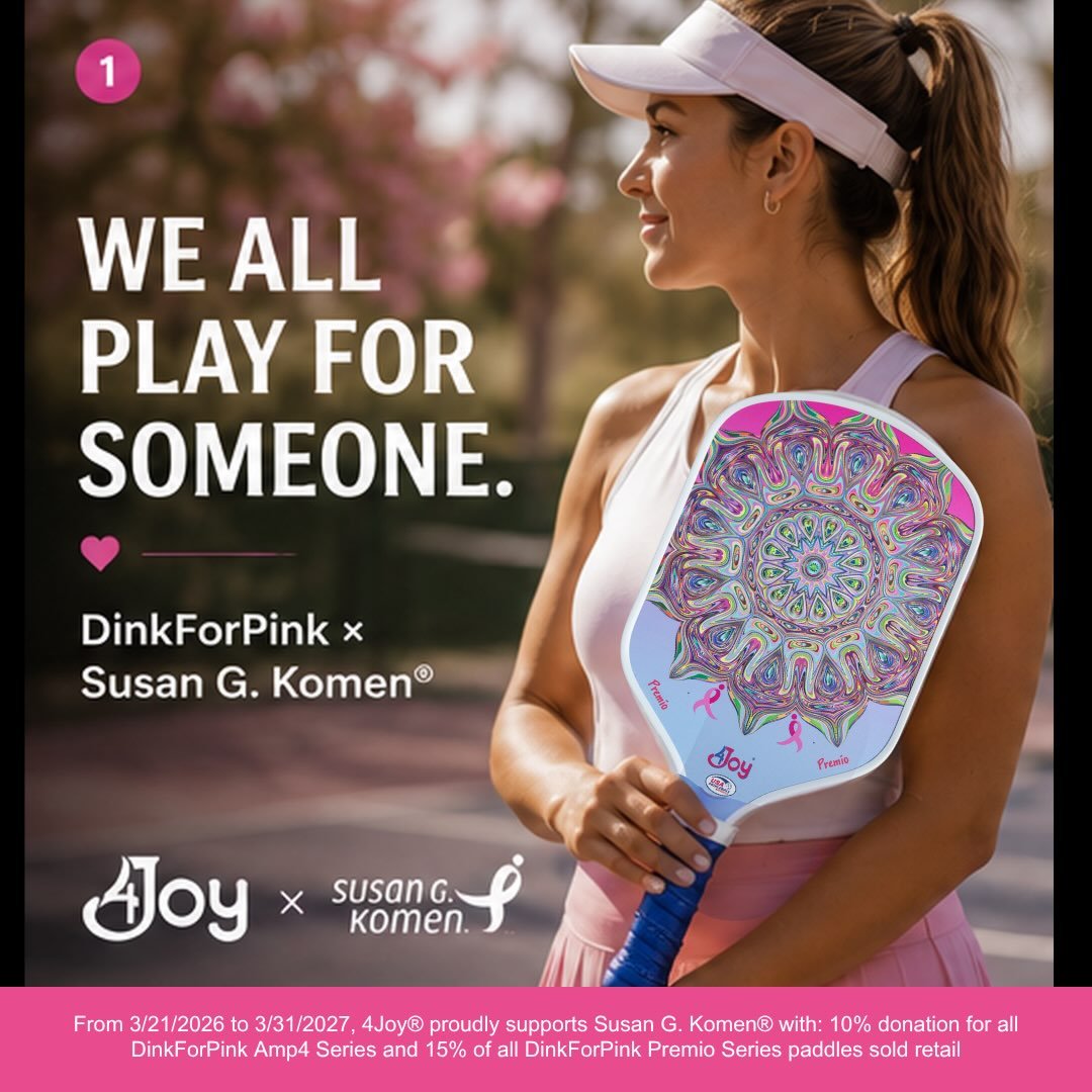 DinkForPink Special Edition 4Joy Pickleball Paddle Premio Series - 4Joy Paddles