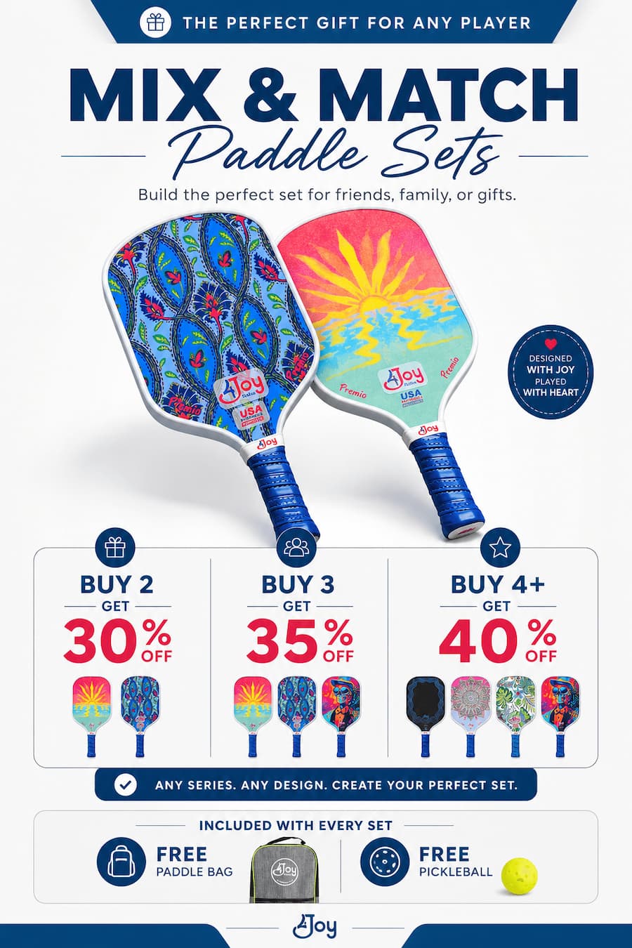 Mix and Match Paddle Set - 4Joy Paddles