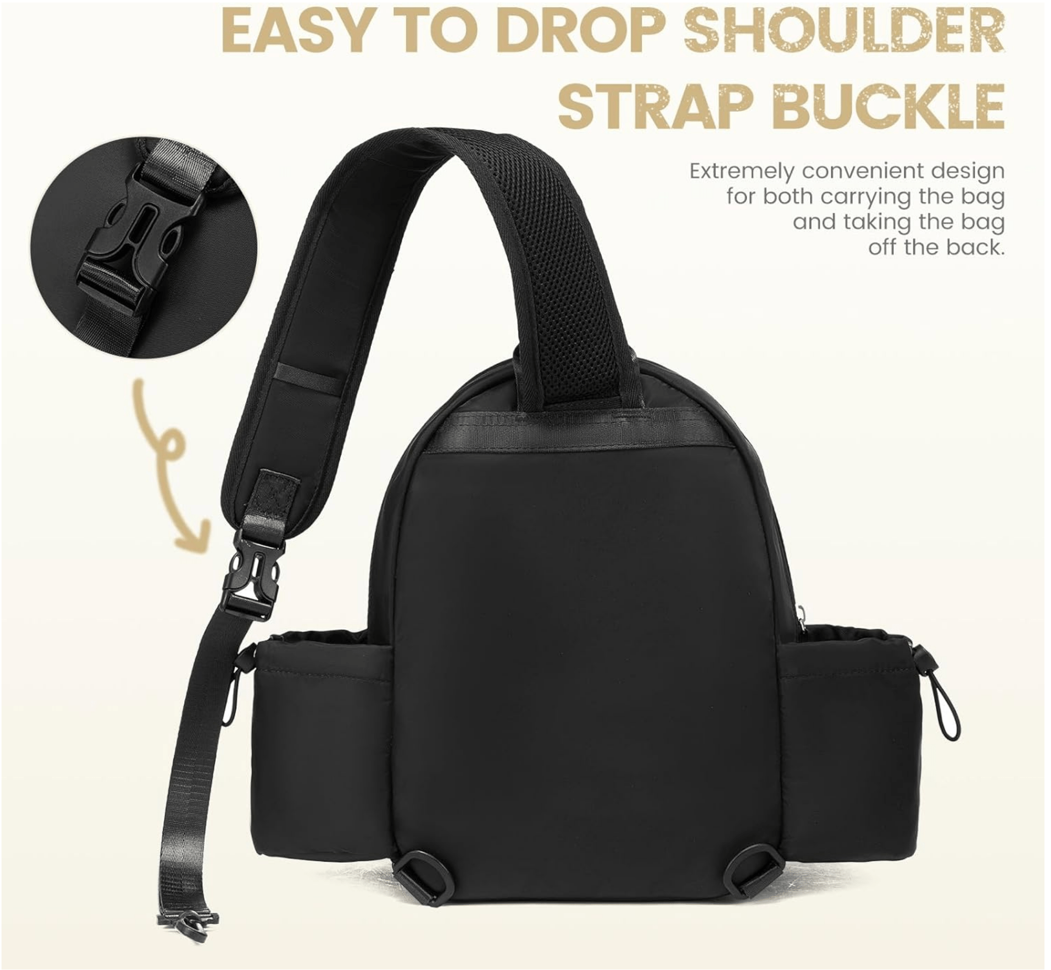 Pickleball Bag Lightweight Crossbody Pickleball Sling Bag Stylish Quilted Pickleball Paddle Bag - 4Joy Paddles