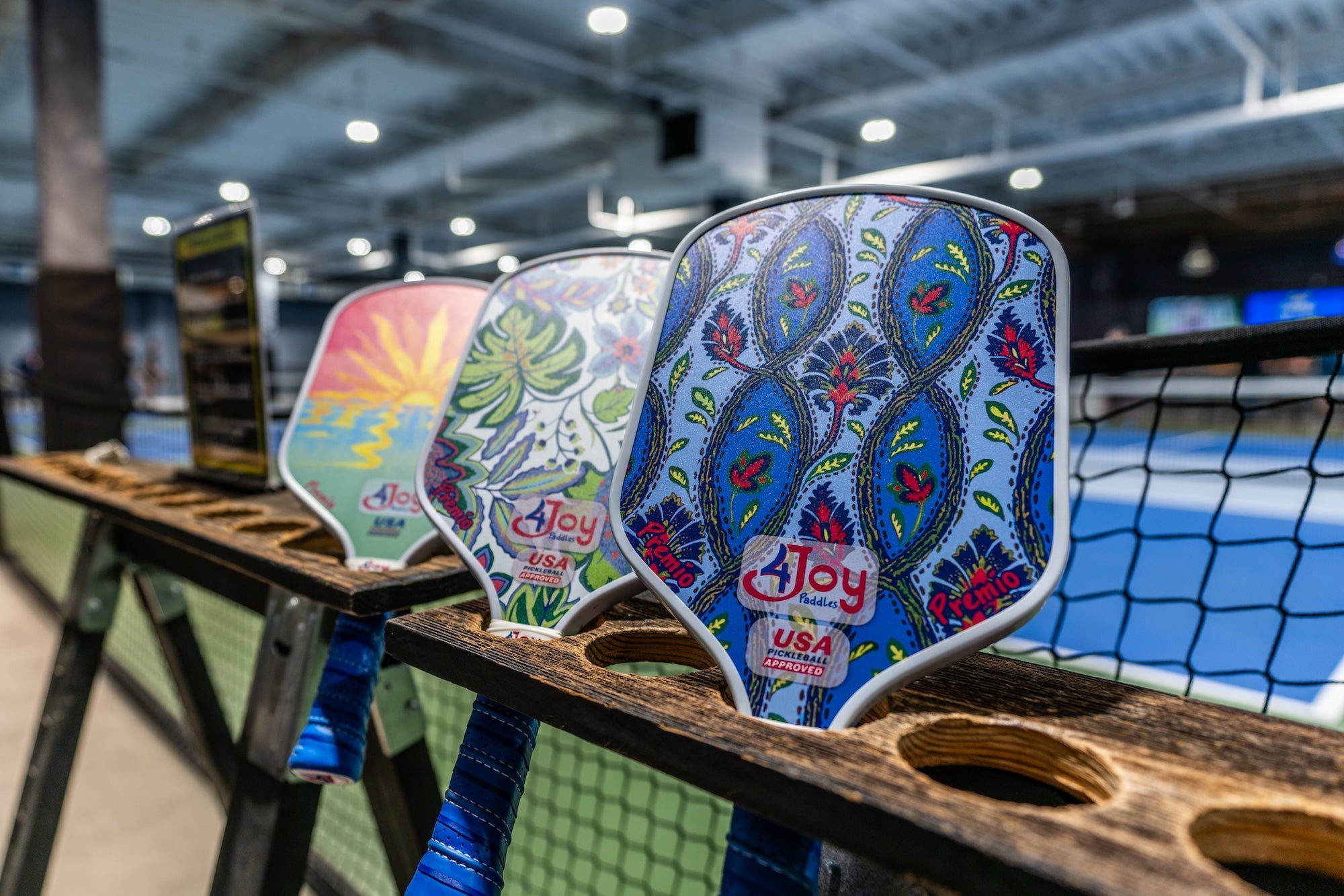 Pickleball Paddle Set - Sunset and Damask - Premio Series - 4Joy Paddles