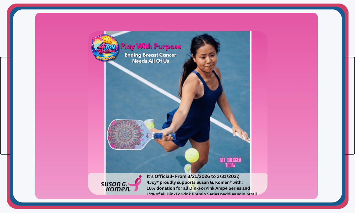 4Joy® Renews Susan G. Komen® Partnership to Fight Breast Cancer - 4Joy Paddles