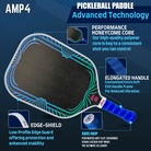 AMP4 Pickleball Paddle - Retro - 4Joy Paddles