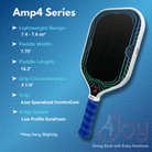 AMP4 Pickleball Paddle - Retro - 4Joy Paddles