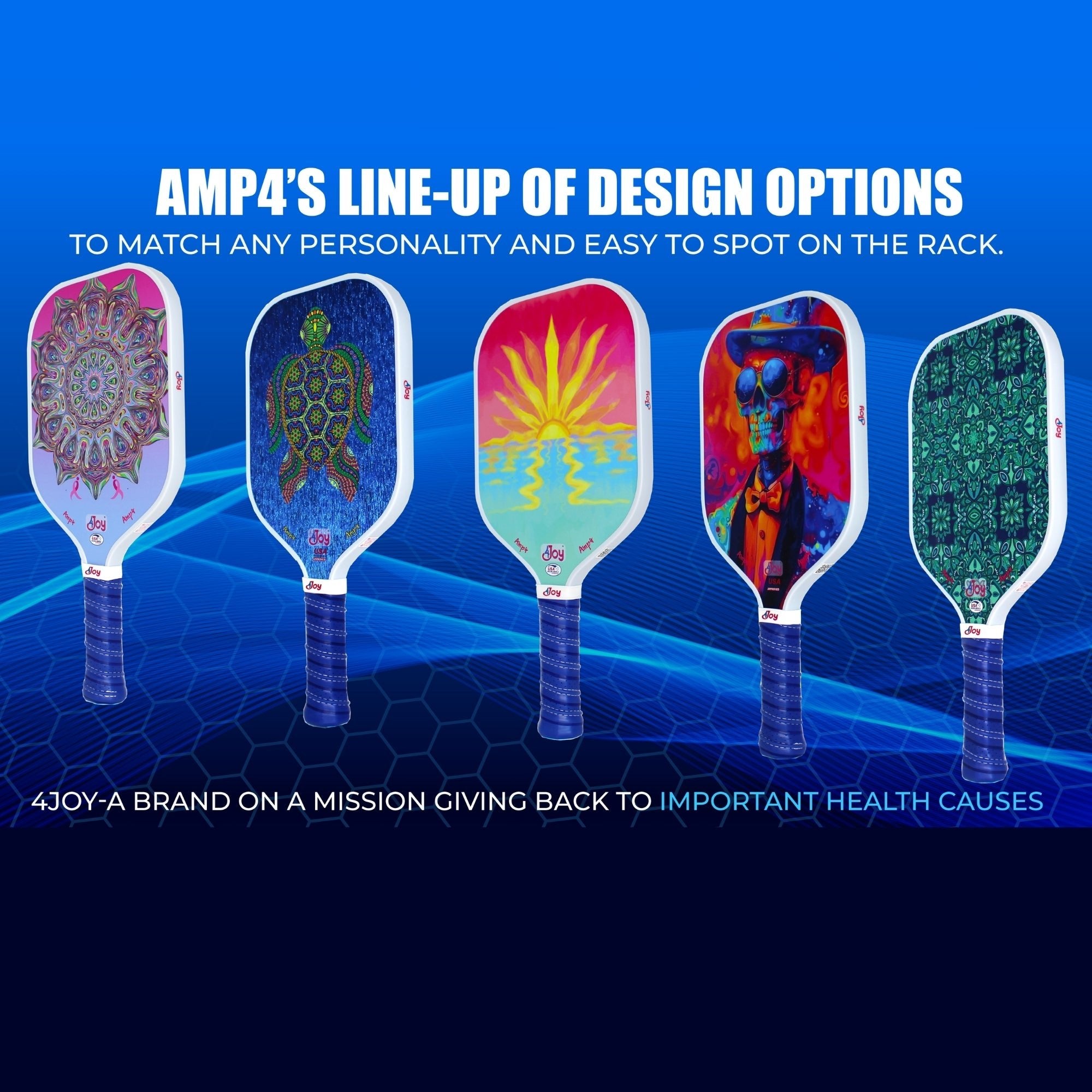ポケドール USA 4点セット AMP4 Series Turtle Design Pickleball Paddle | Turtle Paddle – 4Joy