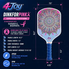 DinkForPink Special Edition 4Joy Pickleball Paddle Premio Series - 4Joy Paddles