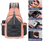 Pickleball Backpack Water Resistant Crossbody Sling Bag Chest Bag Paddle Pickleball Equipment Backpack Pickle Ball Paddle Bag - 4Joy Paddles