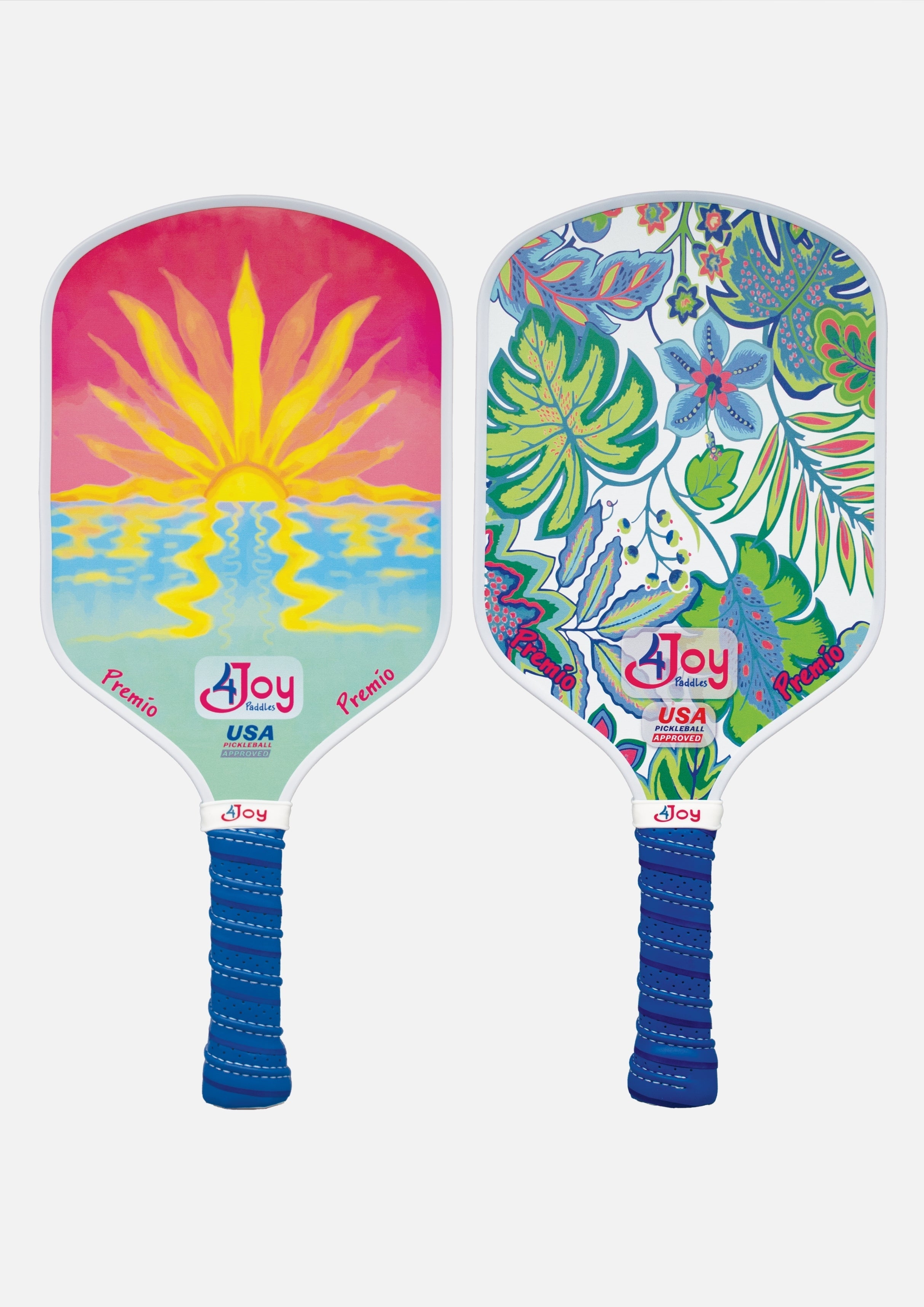 Pickleball Paddle Set - Sunset and Palm - Premio Series - 4Joy Paddles