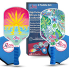 Pickleball Paddle Set - Sunset and Palm - Premio Series - 4Joy Paddles